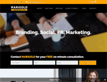 Tablet Screenshot of marigoldpr.com